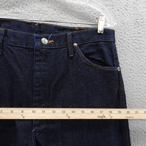 NWT Wrangler Silver Edition Original Fit Jeans 34x36 Dark Blue Mens Straight Leg - Picture 7 of 13